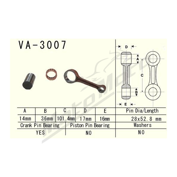 VESRAH Connecting rod Suzuki LT 160 Quadrunner 89-04