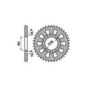 PBR Steel Standard Rear Sprocket 4767 - 525 TRIUMPH TIGER 850-900cc 2020-2025