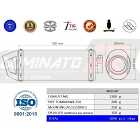 Exhaust kit DOMINATOR MX2 ACCESS MOTOR TOMAHAWK 250