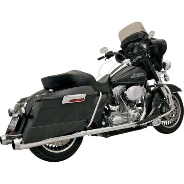 BASSANI XHAUST Power Curve True-Dual Crossover Header Pipe Harley Davidson 1340-1690cc 1995-2015