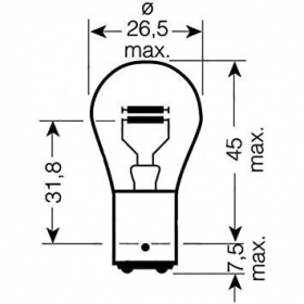 Light bulb BAY15D 6V/21-5W