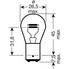 Lemputė BAY15D 6V/21-5W