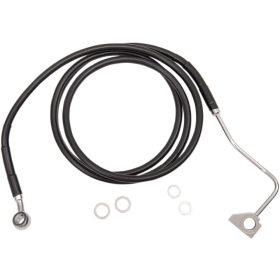 DRAG SPECIALTIES Extended Length Black Vinyl Brake Line Kit Harley Davidson FLHR / FLHRC / FLHRXS / FLHT / FLHTCU 1690-1923cc 14-24