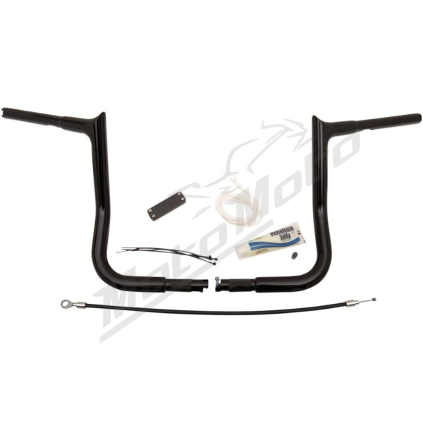 FAT BAGGERS INC. PointedTop Handlebar Kit Black 91.5x30.5cm Harley Davidson FLHT / FLHTC / FLHTCUTG / FLHTK 1584-1690 08-13
