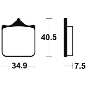 TECNIUM Racing Sintered Metal Brake pads - MRR262 Benelli / Husqvarna 449-610cc 05-15
