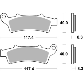 SBS MS Scooter Maxi Sintered Brake Pads Aprilia / Kymco / Malaguti / Paiggio 125-500cc 99-24