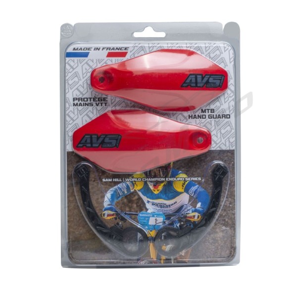 AVS RACING Handguards Kit Plastic Red