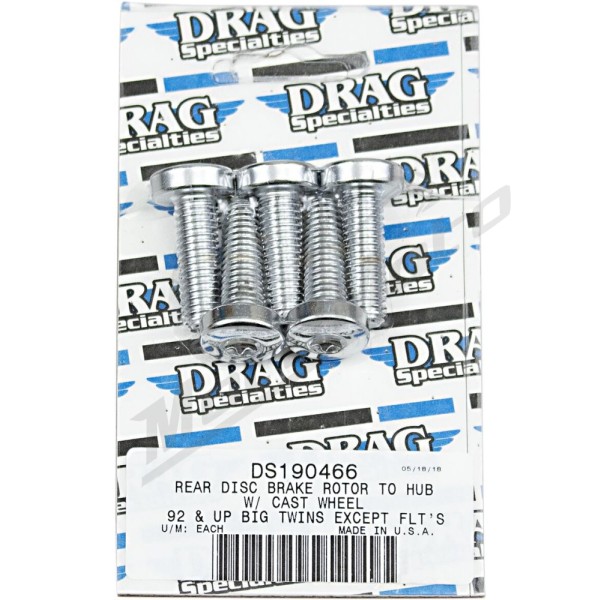 DRAG SPECIALTIES Diskinių stabdžių varžtų komplektas Harley Davidson FLD / FLHR / FLHRC / FLHRCI 883-1800cc 92-17