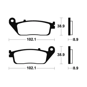 TECNIUM Maxi Scooter Sintered Metal Brake pads MSS311 Honda FJS 400-600cc 01-15