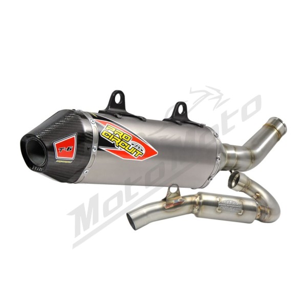PRO CIRCUIT T-6 Euro Exhaust System Stainless Steel/Titanium/Carbon Fiber FC / FX 450 17-18