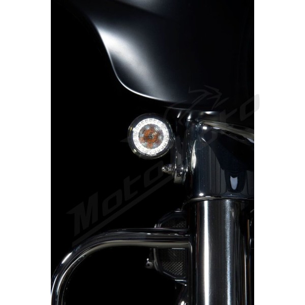 CUSTOM DYNAMICS ProBEAM® Amber/White Dynamic Ringz™ Harley Davidson FLFB / FLFBS / FLHC 883-1977cc 99-24