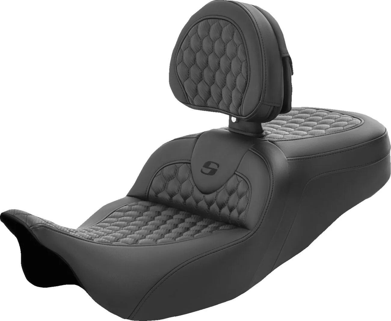 SADDLEMEN Honeycomb Roadsofa™ Seat Harley Davidson FLH / FLHR / FLHRC / FLHTC / FLHTCU / FLHTK / FLHX / FLTRU / FLTRXS 1584-1923cc 08-23