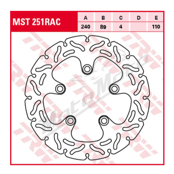 TRW Rear Brake Disc Wave Kawasaki / Suzuki 300-1300cc 93-16