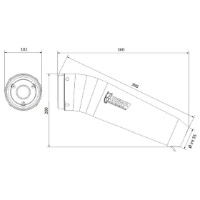 MIVV Ghibli Universal Muffler Right Side - Stainless steel