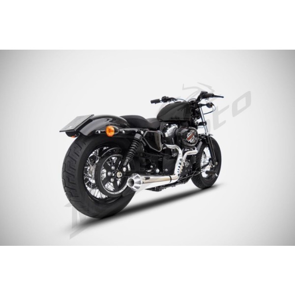 ZARD CONICAL FULL KIT EXHAUST SYSTEM 2:1 Harley Davidson XL 883-1200cc 14-16
