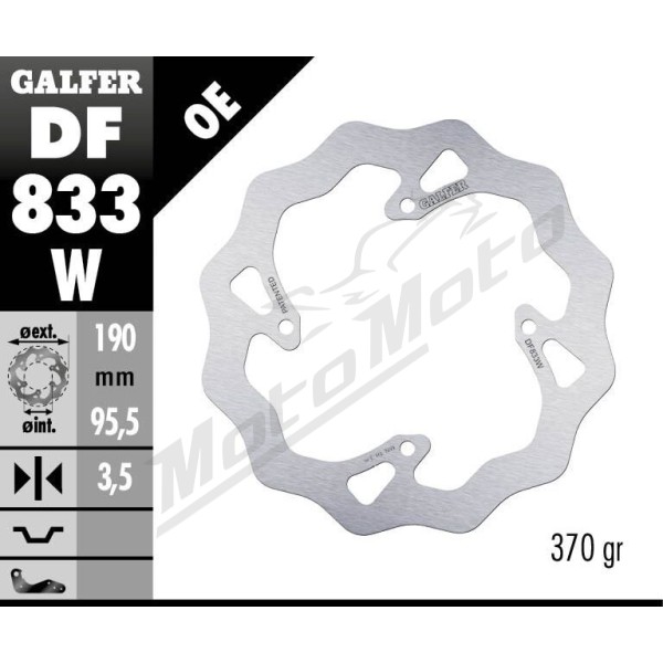 GALFER Wave® Rear Brake Rotor TM Racing MX 85cc 02-21