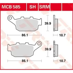 TRW SH Series Sindered Rear Brake Pads Buell / Honda / Triumph / Yamaha 250-1200cc 86-22