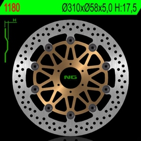 NG BRAKES 1180 plaukiojantis stabdžių diskas HONDA CB 1000 94-96