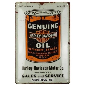 Metalinė lentelė HARLEY-DAVIDSON GENUINE OIL 20x30