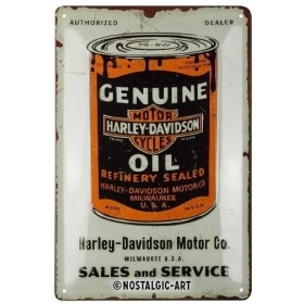 TIN SIGN 20x30 HARLEY-DAVIDSON GENUINE OIL