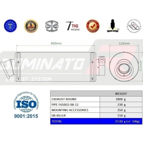 Duslintuvo bakelis Dominator Round BMW F650GS 2008-2012