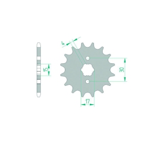AFAM Steel Standard Front Sprocket 20101 - 420 13-16 teeth HONDA / SKYTEAM 50-125cc 72-26