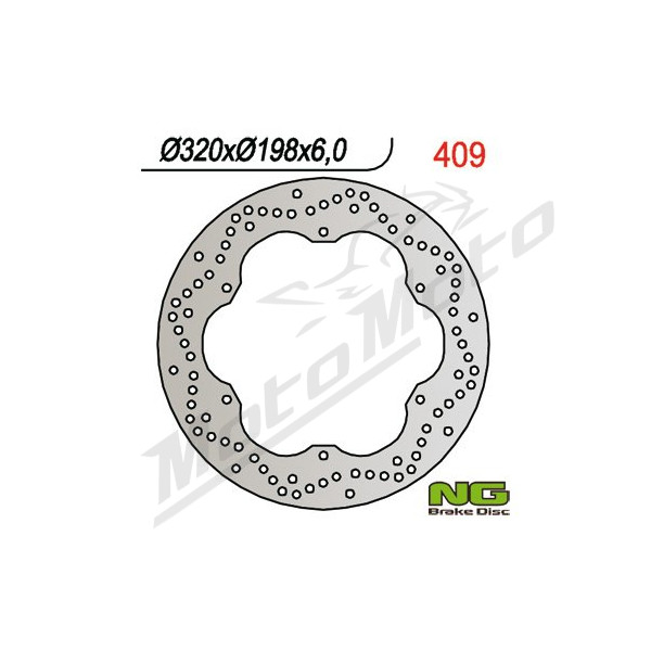 NG BRAKES Priekinis/galinis fiksuotas stabdžių diskas 320mm Yamaha XJ / XVZ 600-1300cc 91-05