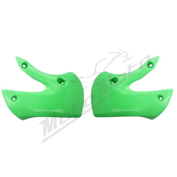 Radiatorių plastikai žali CEMOTO KAWASAKI KLX / KX 65-110cc 2000-2023