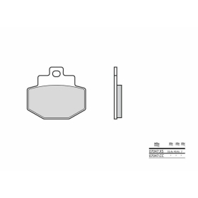 BREMBO Scooter Sintered stabdžių trinkelės galinės SYM / VESPA 250-300cc 2005-2024