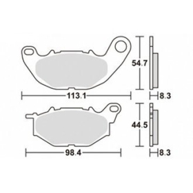 Sbs priekinės stabdžių trinkelės kh663 Yamaha YZF-R25 / MT-25 / YZF-R3 / MT-03 15-25