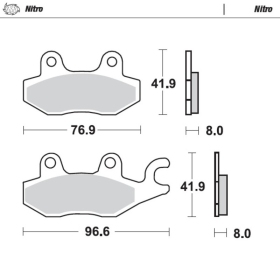 Moto-Master Brakepads Can-Am / CF Moto / Kawasaki / Suzuki / Yamaha 300-1000 98-25