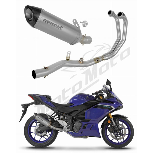 Yamaha YZF-R3 2025-2026 Dominator Full Exhaust System Collector Silencer Titanium HP8 + dB killer