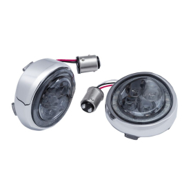 CIRO Fang® Clear Rear Turn Signal Light Inserts HARLEY DAVIDSON FLFBS / FLHRXS / FLHX / FLHXS / FLS / FLTRX / XL 883-1923 07-24