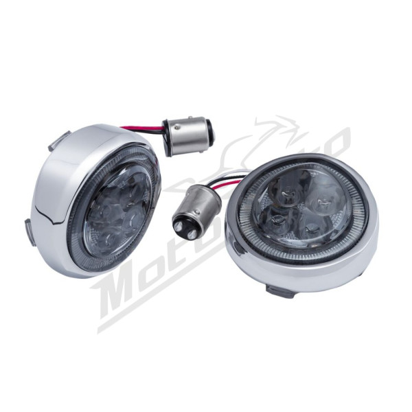 CIRO Fang® Clear Rear Turn Signal Light Inserts HARLEY DAVIDSON FLFBS / FLHRXS / FLHX / FLHXS / FLS / FLTRX / XL 883-1923 07-24