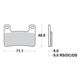 SBS KH379 Brake Pads Kawasaki / Suzuki 400-1600cc 04-23