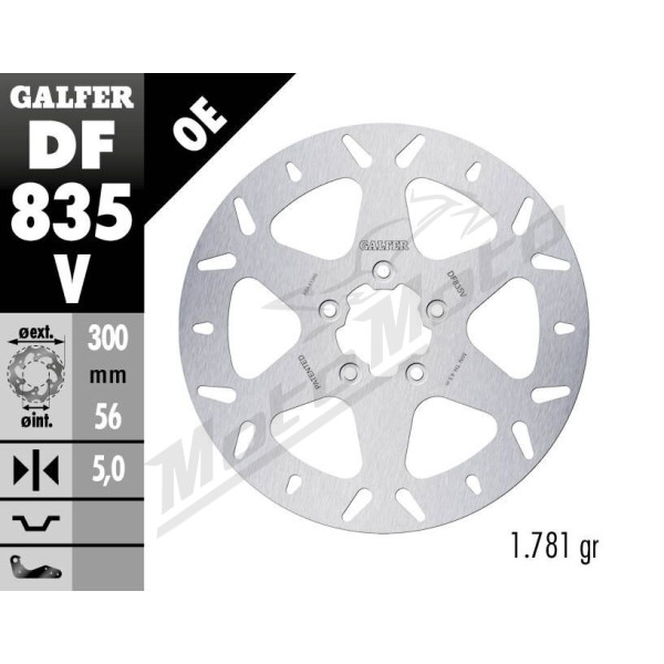GALFER Fiksuotas priekinis stabdžių diskas Harley Davidson FLD / FLDE / FLFB / FLH / FLHCS / FLHR / FLHTC / FLSB / FXDB / FXDL / XL 883-1868 04-24