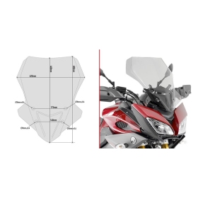 Givi stiklas, skaidrus YAMAHA MT-09 15-16