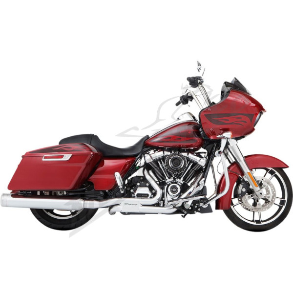 RINEHART RACING 800-0110TC-ECA 4.5 Muffler Slip-On Duals for Harley Davidson FLH / FLHR / FLHRC / FLHRXS / FLHT 1750-1868 17-24 