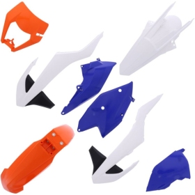 Polisport plastic kit KTM EXC, EXC-F 150/500cc 17-19 Blue /  White / Orange