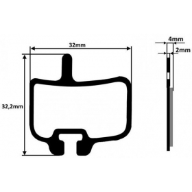 BICYCLE DISC BRAKE PADS 2PCS.