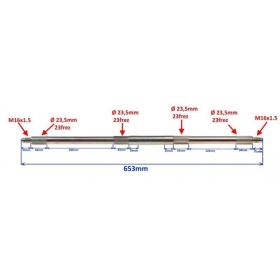 Galinė ašis MaxTuned ATV 90cc / 110cc Ilgis 653 mm