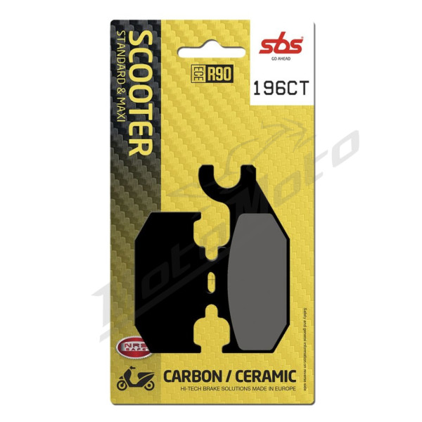 SBS CT Scooter Carbon Tech 196CT Organic Brake Pads Benelli / Suzuki 125-250cc 07-19