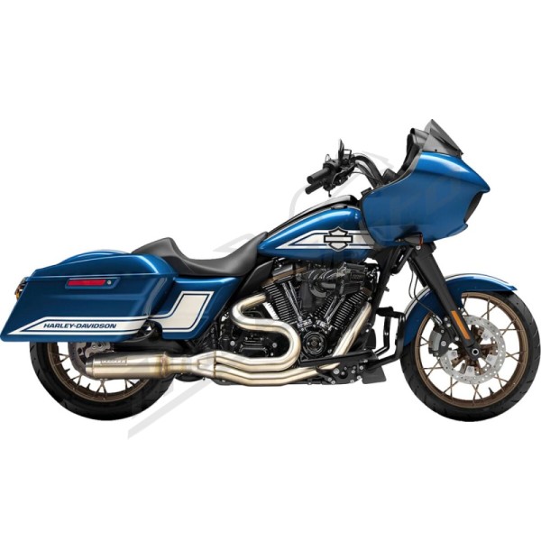 BASSANI XHAUST 2-into-1 Mid-Length Exhaust System Harley Davidson 1750-1923cc 2017-2025