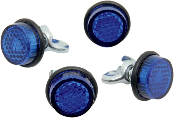 CHRIS PRODUCTS License Plate Reflectors 4pcs. Blue