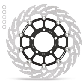 MOTO-MASTER Flame Front Left Floating Brake Disc Triumph Bonneville / Scrambler / Street Cup / Street Twin / Thruxton 865/1200 09-24
