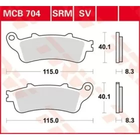 TRW SV Series Sindered Brake Pads Honda / Kawasaki / Victory 650-1800cc 98->