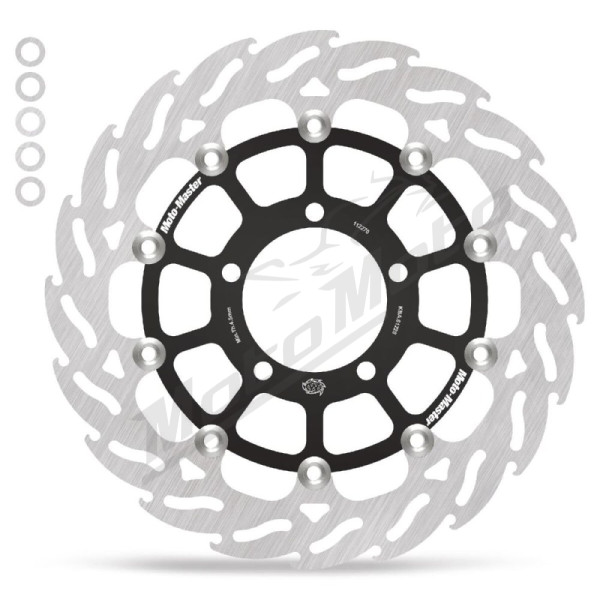 MOTO-MASTER Flame Front Left Floating Brake Disc Triumph Bonneville / Scrambler / Street Cup / Street Twin / Thruxton 865/1200 09-24