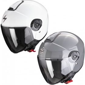 Scorpion Exo-City II Solid White / Grey OPEN FACE HELMET