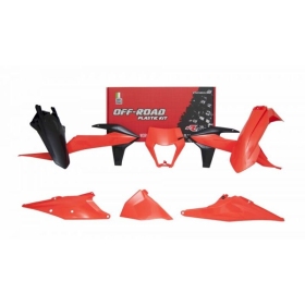 RACETECH Plastikų komplektas KTM XC, XC-F, XC-W, EXC, EXC-F 125/500cc 20-23 Raudona/ Juoda