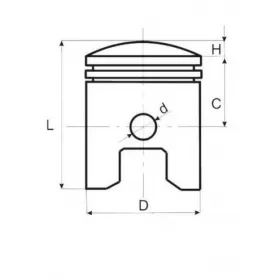 Piston HONDA LEAD 90cc PIN Ø12 Ø48-50,50